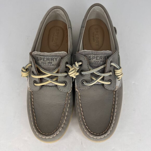 Sperry Womens STS95710 Ivyfish Gray Olive Top-Sider Canvas Size 6 M Boat Shoes - Picture 4 of 9